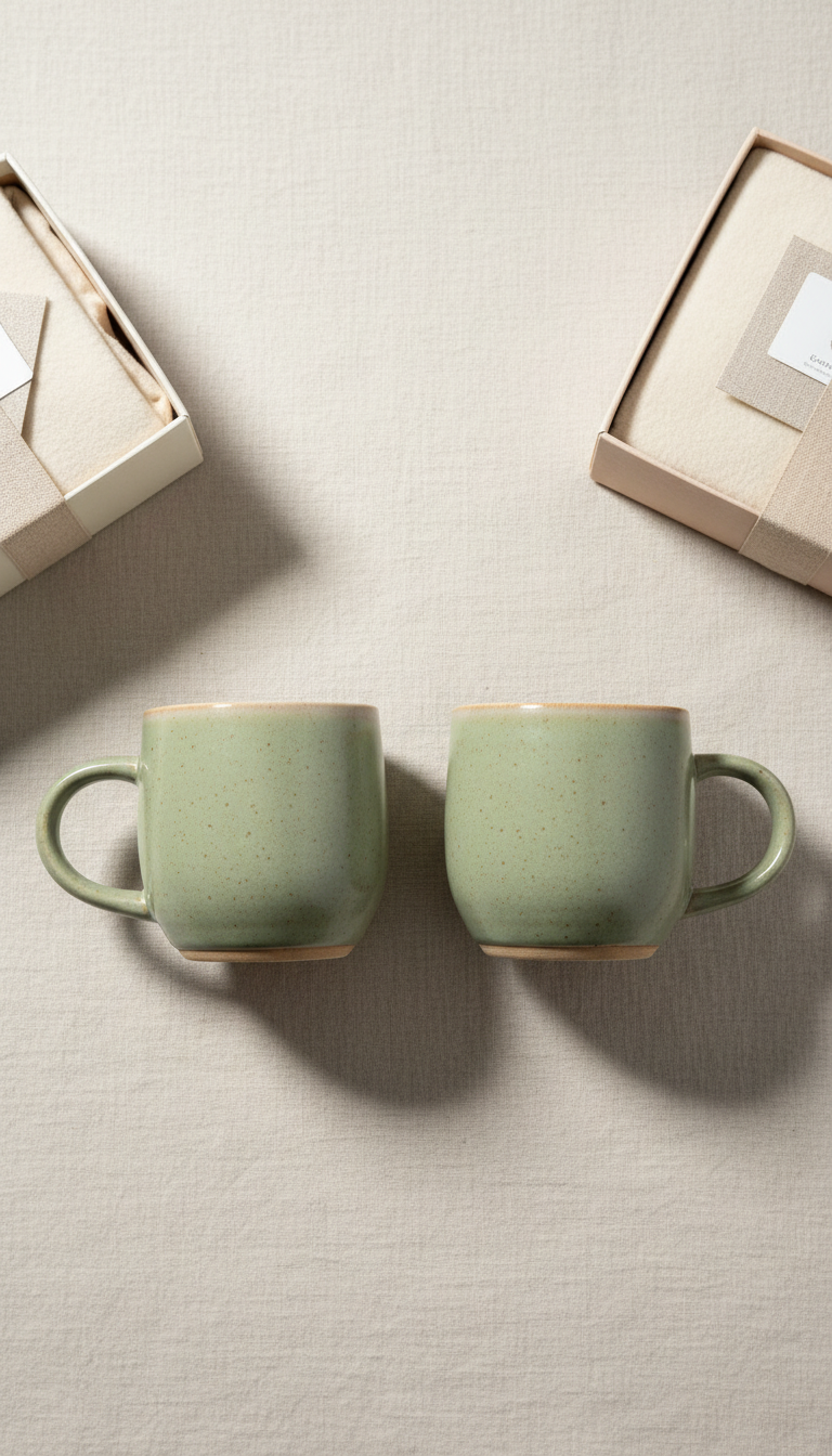 Garden Sage Ceramic Mug Pair